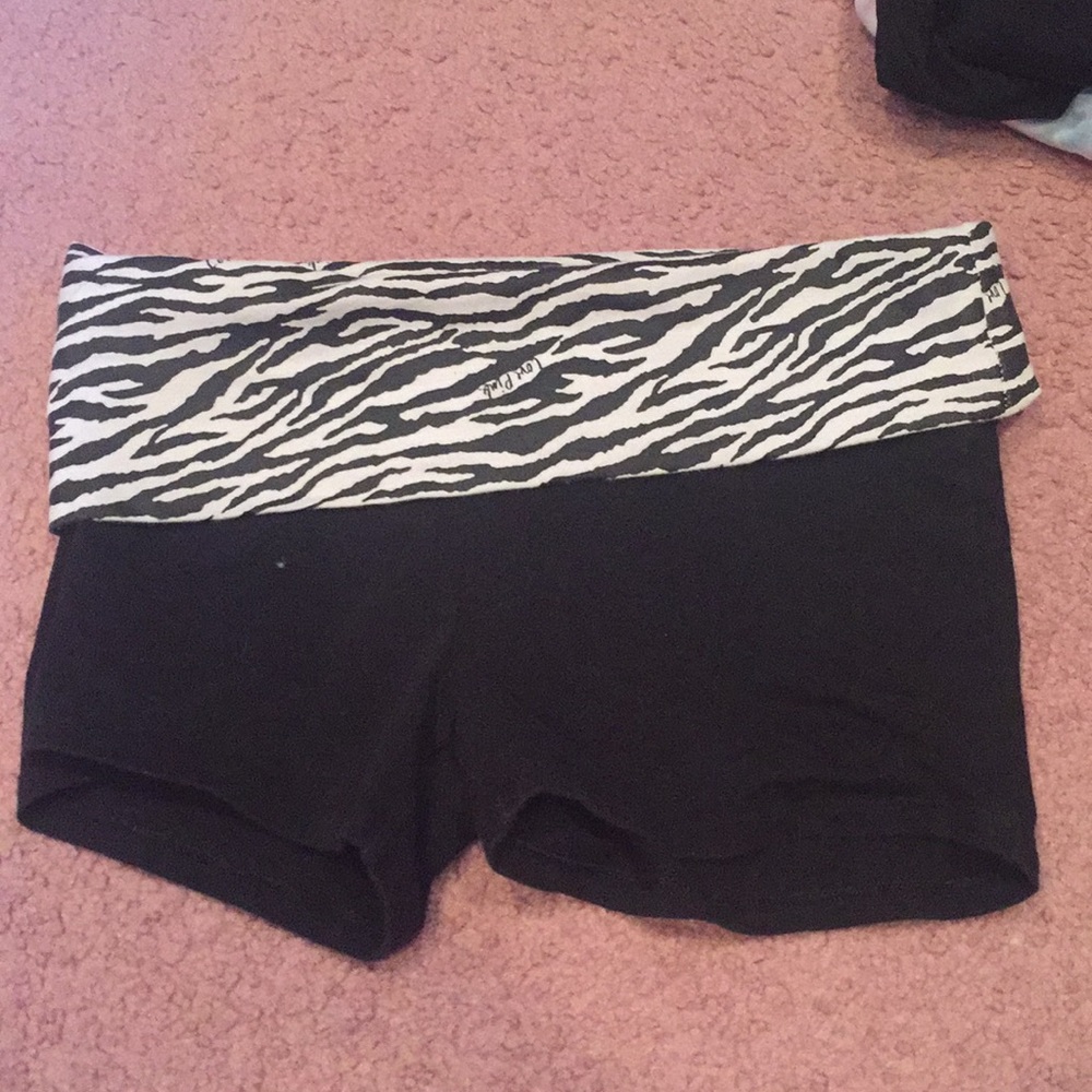 Pink yoga shorts
